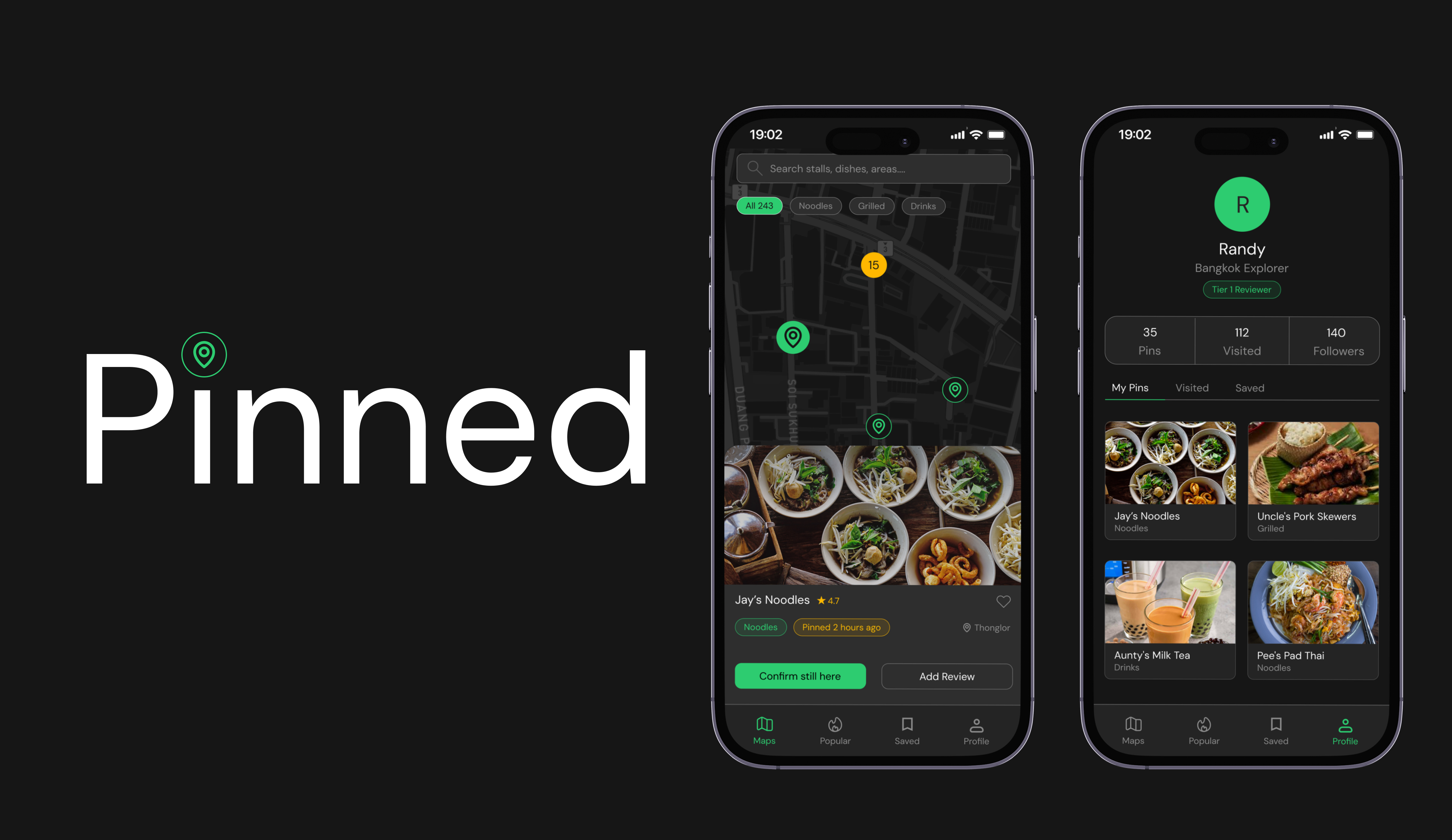 Pinned app screens